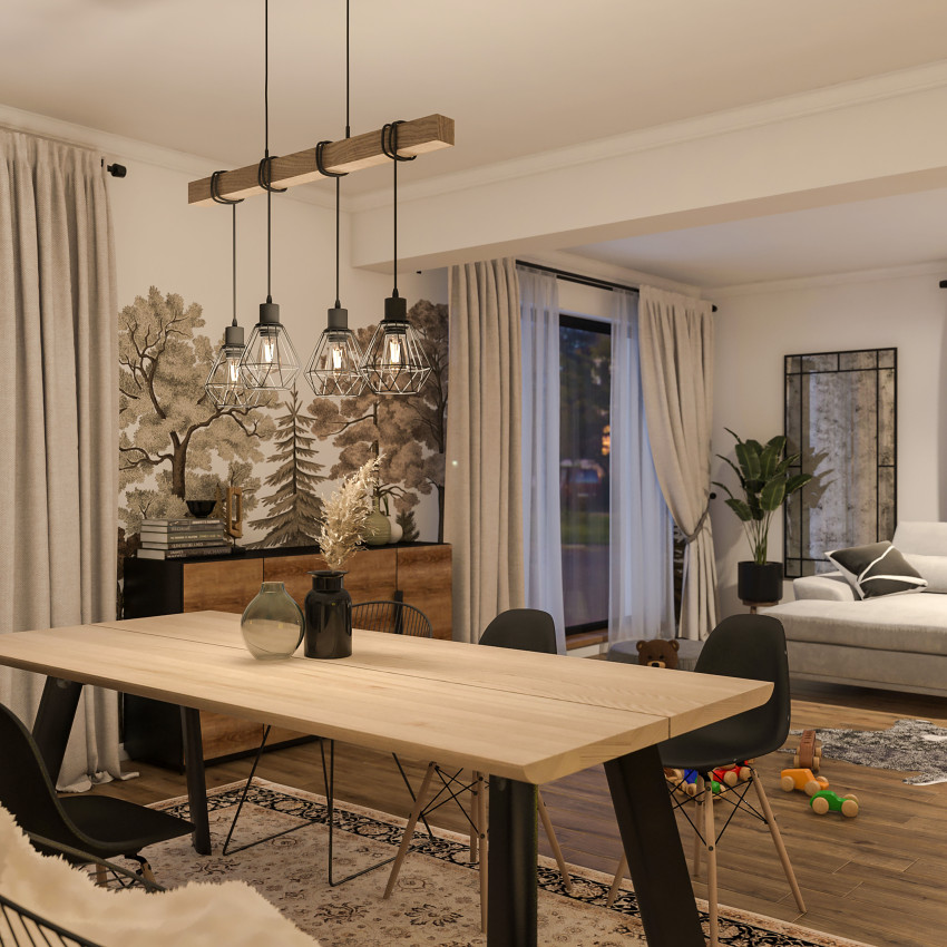 Tapet 3D Scandinavian Bellewood, Fall, cu aspect de padure.