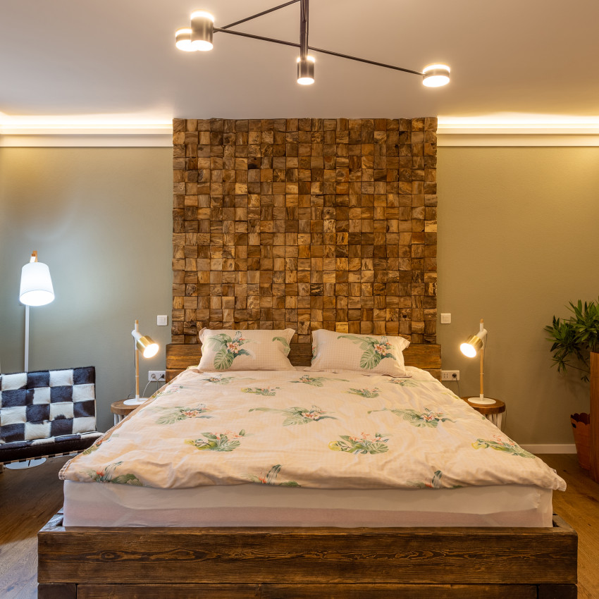 Panou decorativ 3D din lemn cu design modern