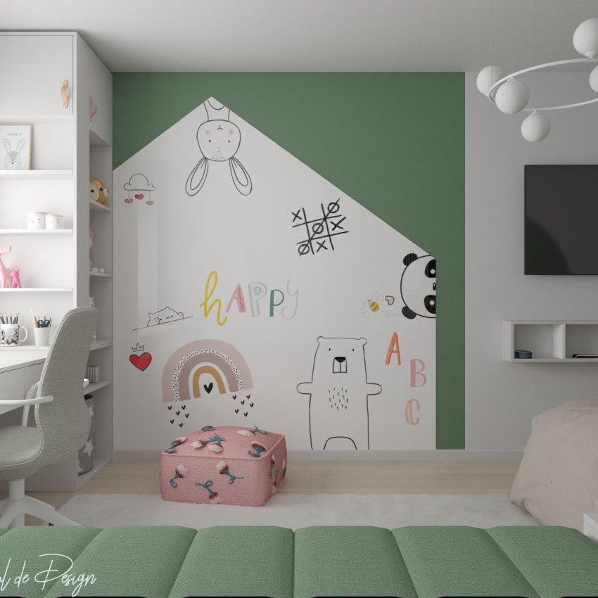 Tapet magnetic Whiteboard - 102x265 cm