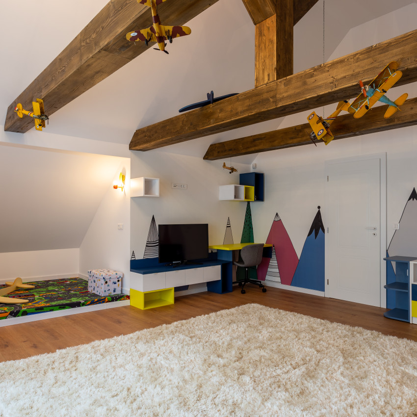 Tapet modern Mountain Ridge, Color cu design geometric