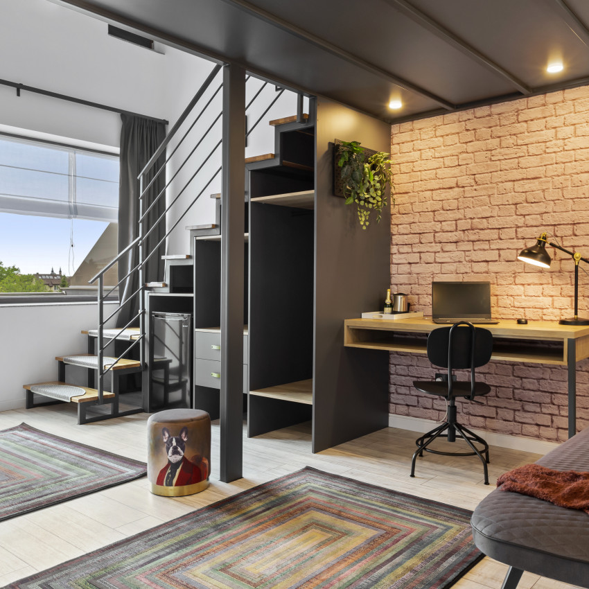 Tapet cu aspect de cărămidă roz, Soft Bricks, Roz, decorare modernă