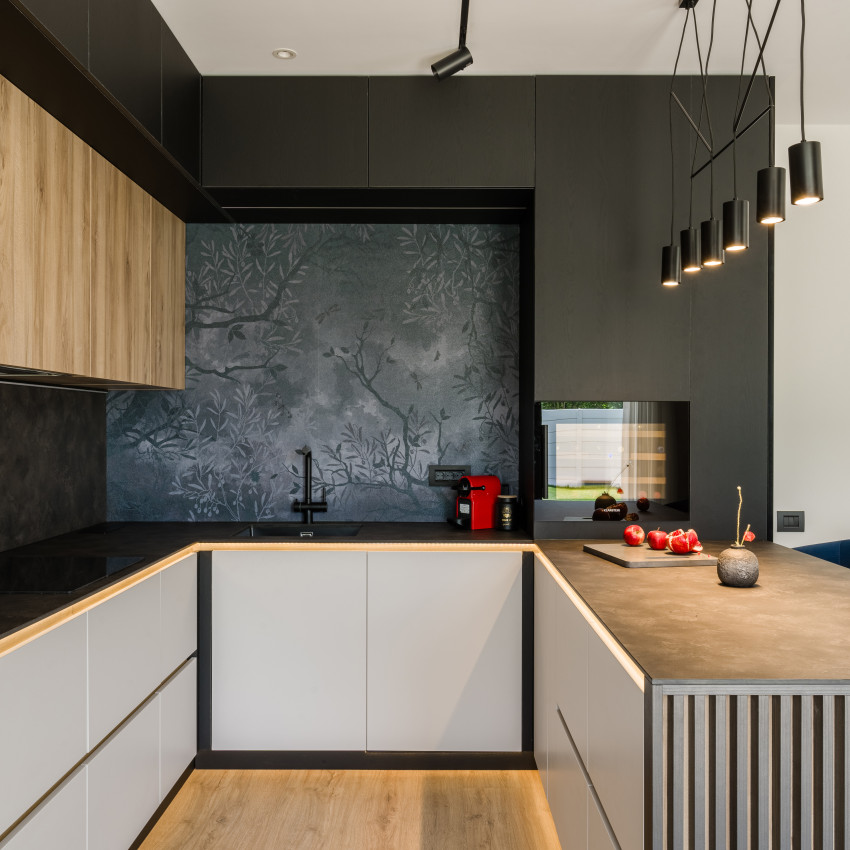 Tapet Olive Garden - design modern cu ramuri si frunze de maslin