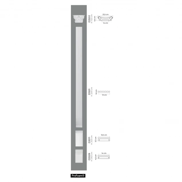 Coloane si semicoloane Mardom Decor MRD-D1501, material: ProFoam