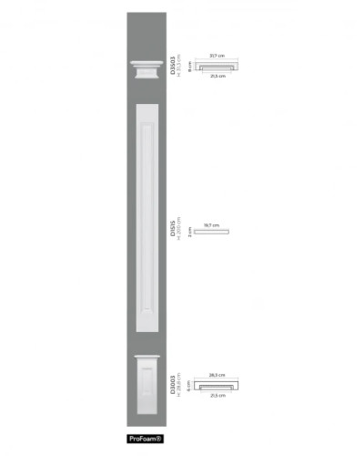 Coloane si semicoloane Mardom Decor MRD-D1515, material: ProFoam