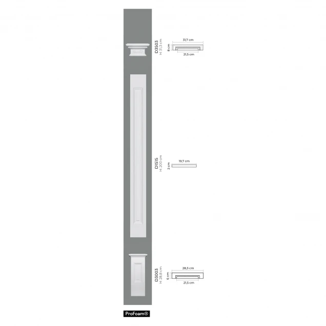 Coloane si semicoloane Mardom Decor MRD-D1515, material: ProFoam