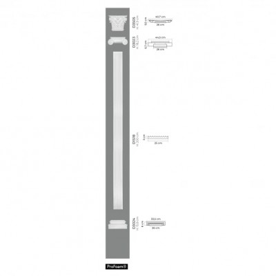Coloane si semicoloane Mardom Decor MRD-D1518, material: ProFoam