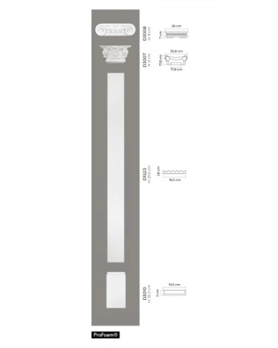 Coloane si semicoloane Mardom Decor MRD-D1523, material: ProFoam