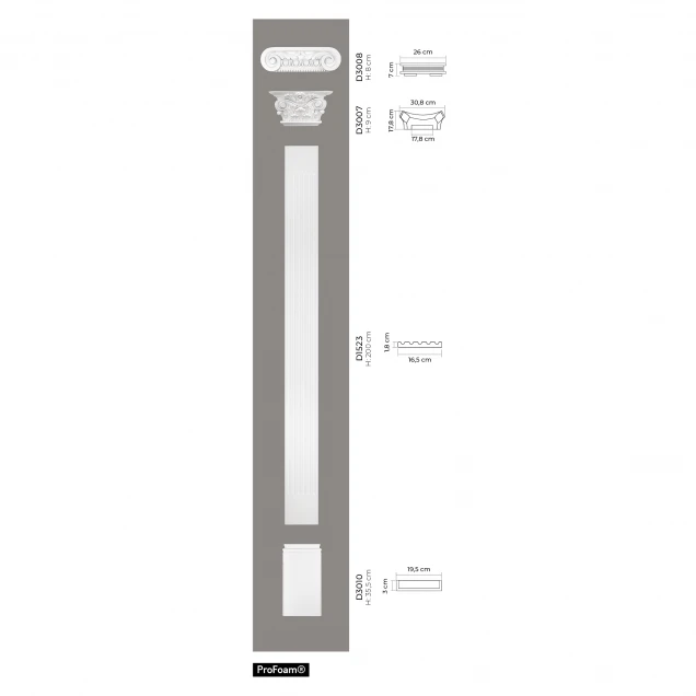 Coloane si semicoloane Mardom Decor MRD-D1523, material: ProFoam