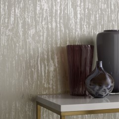 Tapet Helmsley, Silver and Cream Luxury Foil, 1838 Wallcoverings, 5.3mp / rola