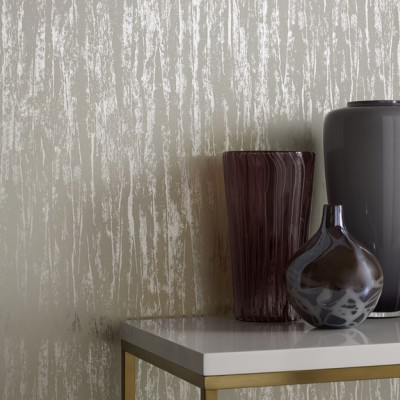 Tapet Helmsley, Silver and Cream Luxury Foil, 1838 Wallcoverings, 5.3mp / rola, Tapet living 