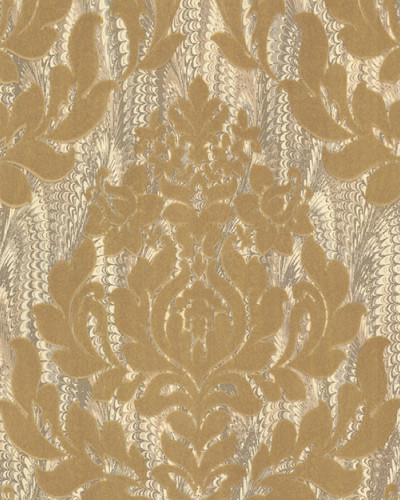 Faversham, Natural Gold Luxury Flock, 1838 Wallcoverings, 5.3mp / rola