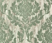 Tapet Faversham, Seafoam Green Luxury Flock, 1838 Wallcoverings, 5.3mp / rola