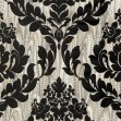 Tapet Faversham, Charcoal Black Luxury Flock, 1838 Wallcoverings, 5.3mp / rola