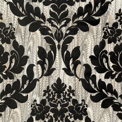 Tapet cu model floral complex si textura catifelata
