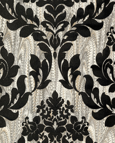 Tapet cu model floral complex si textura catifelata