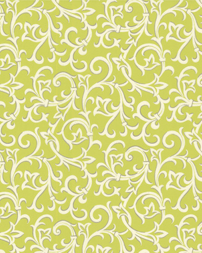 Tapet cu model floral elegant, verde lime