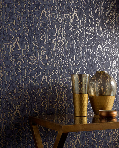 Tapet Avington Luxury Moire Navy Blue