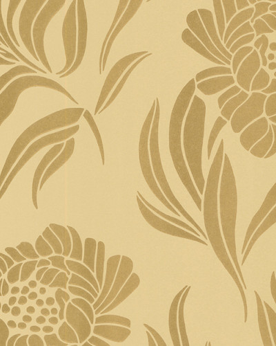 Tapet cu model floral auriu, Gold Luxury Floral