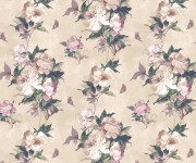 Tapet Madama Butterfly, Ivory Cream Luxury Floral, 1838 Wallcoverings, 5.3mp / rola
