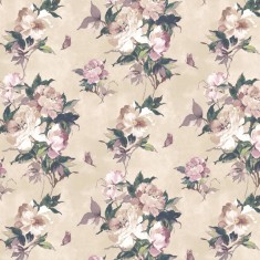 Tapet Madama Butterfly, Ivory Cream Luxury Floral, 1838 Wallcoverings, 5.3mp / rola