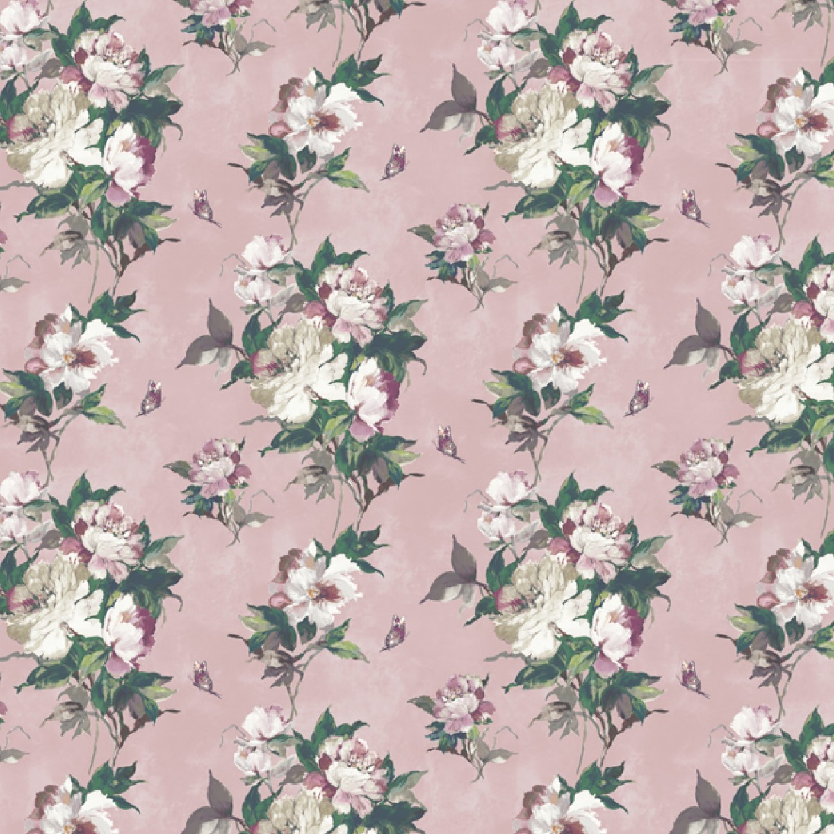 Tapet Madama Butterfly, Blush Pink Luxury Floral, 1838 Wallcoverings, 5.3mp / rola, Tapet living 