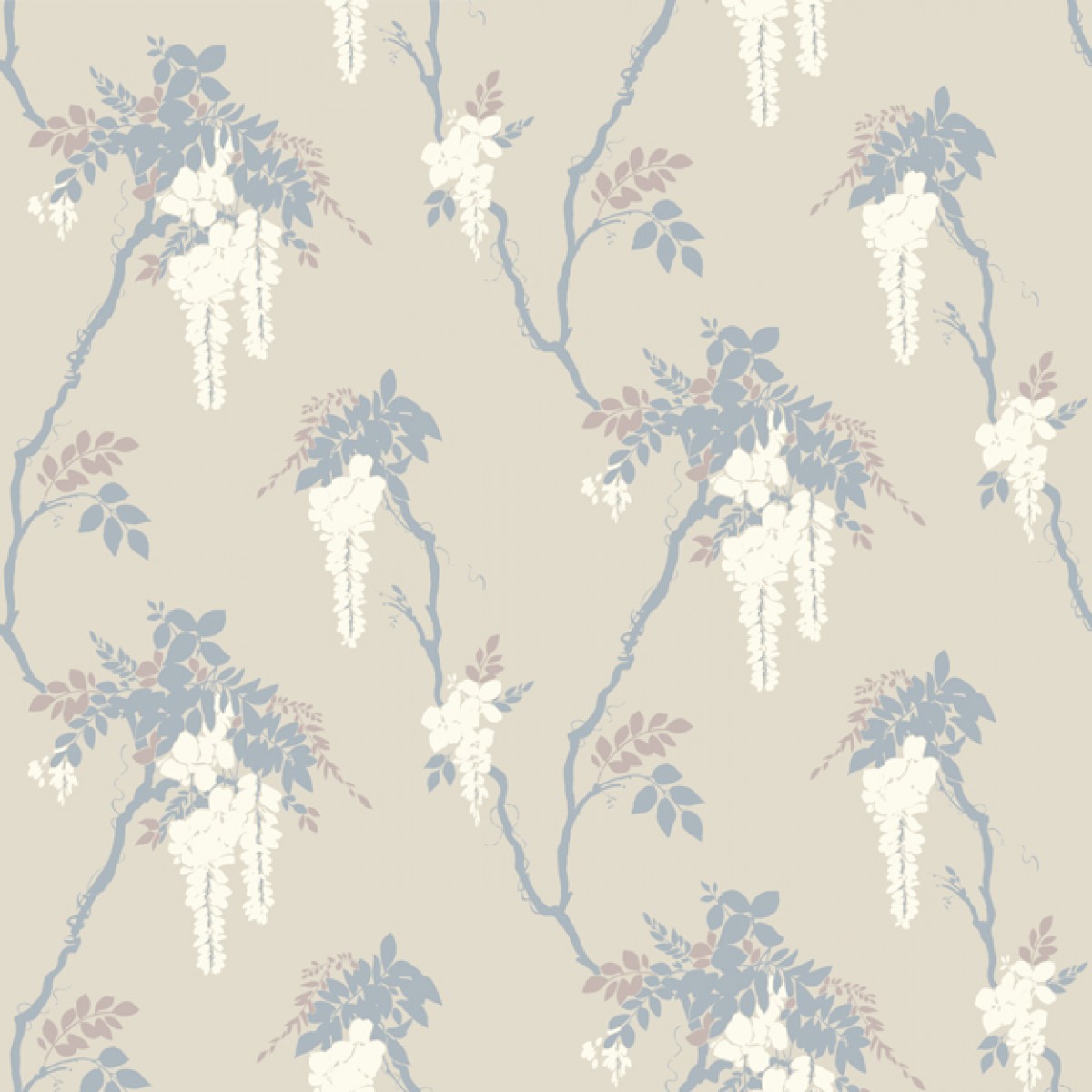 Tapet Leonora, Denim Grey Neutral Luxury Floral, 1838 Wallcoverings, 5.3mp / rola, Tapet living 