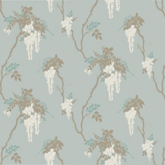 Tapet Leonora, Teal Green Luxury Floral, 1838 Wallcoverings, 5.3mp / rola