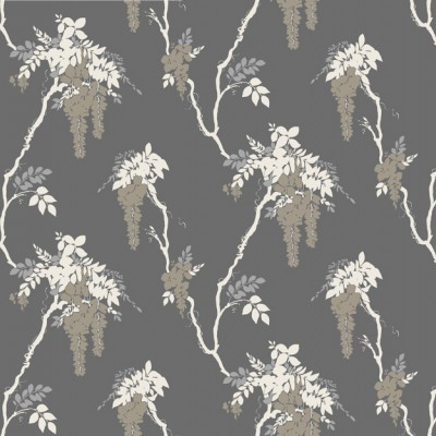 Tapet Leonora, Gri Lux Floral, cu un design floral delicat, în tonuri de gri, cu o textură florală.