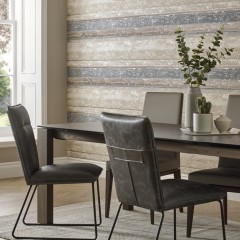 Tapet Linea, Denim Blue Grey Luxury Striped, 1838 Wallcoverings, 5.3mp / rola