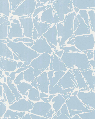 Tapet cu model geometric, albastru denim