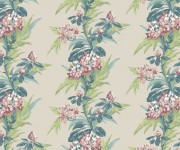 Tapet Aurora, Moss Green and Pink Luxury Floral, 1838 Wallcoverings, 5.3mp / rola