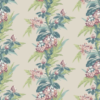 Tapet Aurora, Moss Green and Pink Luxury Floral, 1838 Wallcoverings, 5.3mp / rola, Tapet living 