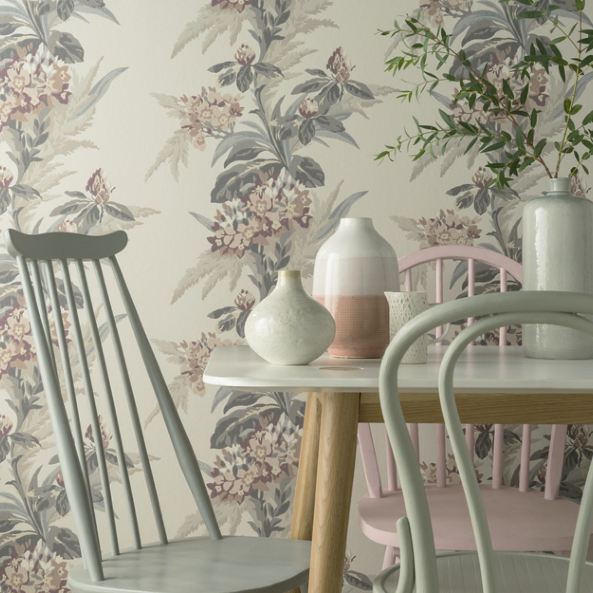 Tapet Aurora, Beach Pink Luxury Floral, 1838 Wallcoverings, 5.3mp / rola, Tapet living 