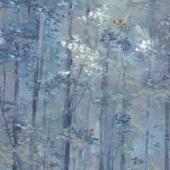 Tapet Glade, Lagoon Blue Luxury Tree, 1838 Wallcoverings, 5.3mp / rola