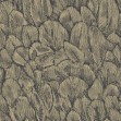 Tapet Tranquil, Jet Black and Gold Foil Luxury Feather, 1838 Wallcoverings, 5.3mp / rola