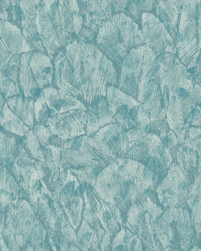 Tapet Tranquil, Seafoam Green Luxury Feather, cu un design elegant cu pene, perfect pentru un living sau dormitor.