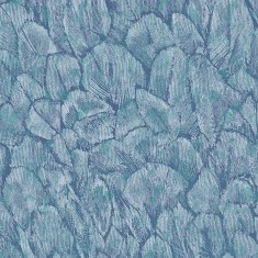 Tapet Tranquil, Lagoon Blue Luxury Feather, 1838 Wallcoverings, 5.3mp / rola