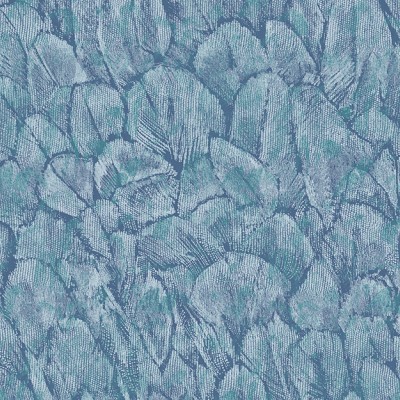 Tapet Tranquil, Lagoon Blue Luxury Feather, 1838 Wallcoverings, 5.3mp / rola, Tapet living 