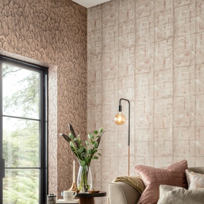 Tapet Tranquil, Beach Copper Luxury Feather, 1838 Wallcoverings, 5.3mp / rola, Tapet living 