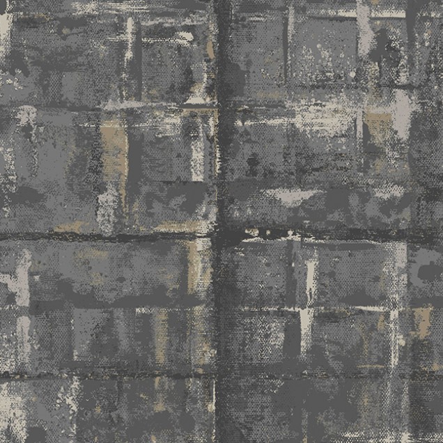Tapet texturat gri închis, cu aspect de beton brut. Design industrial modern.