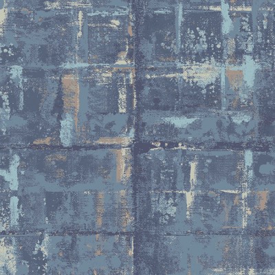 Tapet texturat cu un design abstract, în nuanțe de albastru laguna și accente metalice aurii. Perfect pentru un decor modern și elegant.
