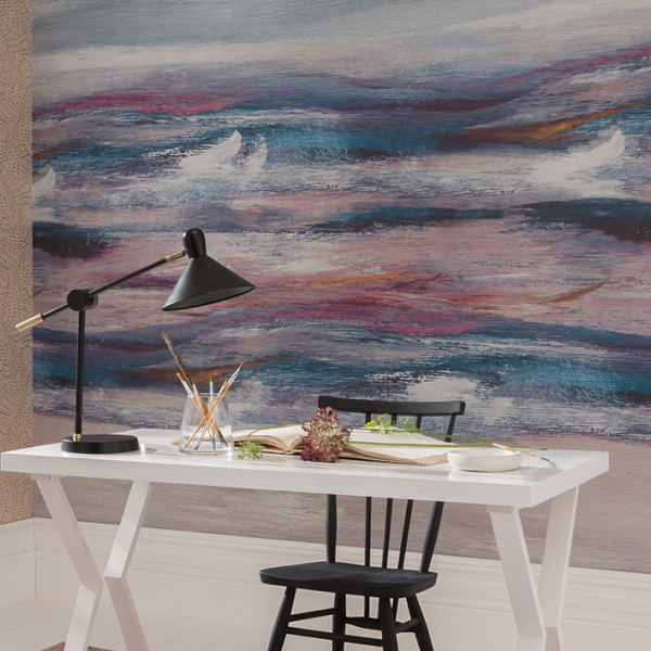 Bellavista, Azure Blue Luxury Seascape, 1838 Wallcoverings, 6.5mp / rola