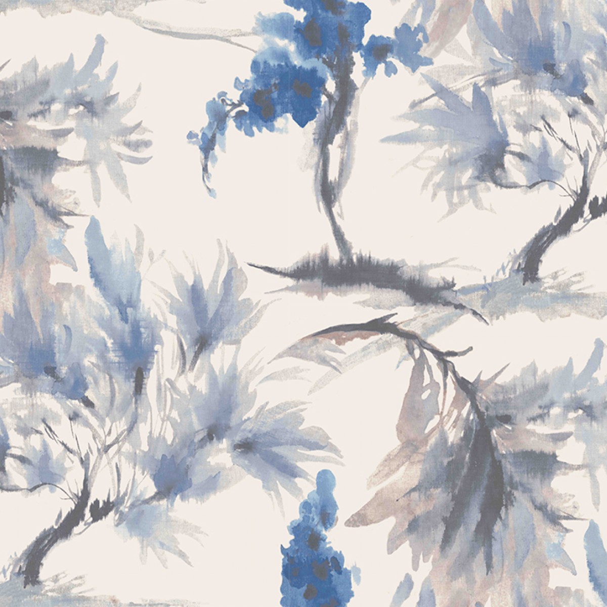 Tapet Mimosa, Azure Blue Luxury Floral, 1838 Wallcoverings, 5.3mp / rola, Tapet living 
