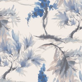 Tapet Mimosa, Azure Blue Luxury Floral, 1838 Wallcoverings, 5.3mp / rola