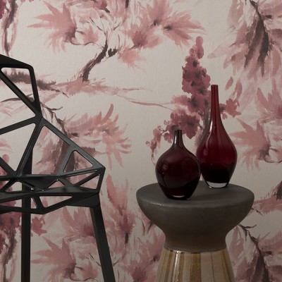 Tapet Mimosa, Pink Stucco Luxury Floral, 1838 Wallcoverings, 5.3mp / rola, Tapet living 