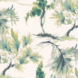 Tapet Mimosa, Olive Green Luxury Floral, 1838 Wallcoverings, 5.3mp / rola