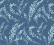 Tapet Felci, Azure Blue Luxury Leaf, 1838 Wallcoverings, 5.3mp / rola