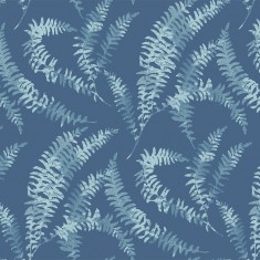 Tapet Felci, Azure Blue Luxury Leaf, 1838 Wallcoverings, 5.3mp / rola