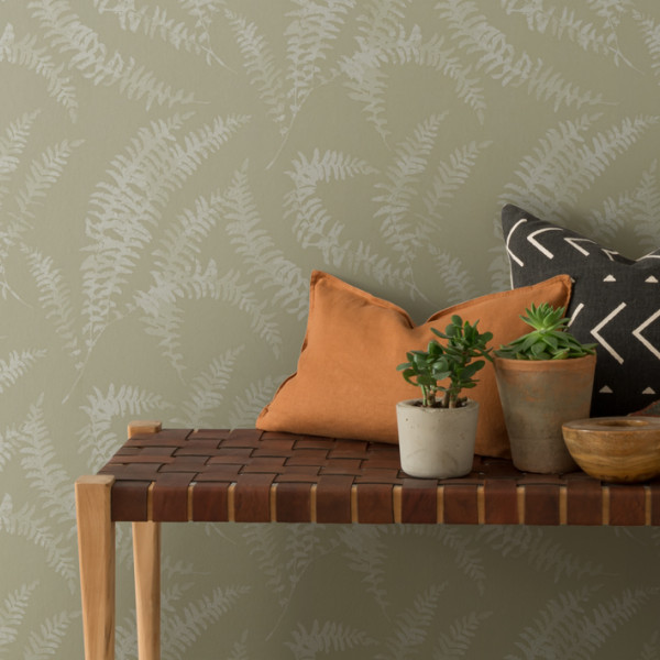 Felci, Sandstone Neutral Luxury Leaf, 1838 Wallcoverings, 5.3mp / rola