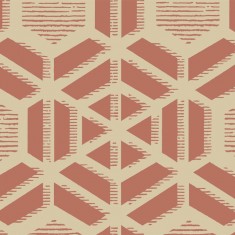 Tapet Capri, Red Clay Luxury Geometric, 1838 Wallcoverings, 5.3mp / rola